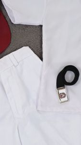 Setelan Seragam Sekolah Putih-Putih Anak Laki-Laki SD Kelas 1-6 Topi Merah Putih