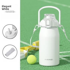 Large Capacity Stainless Steel 316 Insulated Water Bottle with Straw for Students And Children Military Training Water Cup