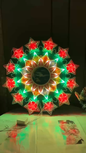 KUCHVZ christmas lights NEW LED light Parol Seven Star Eye-Dazzling Christmas Parol/Lantern Flower Design fairy lights christmas decoration for home