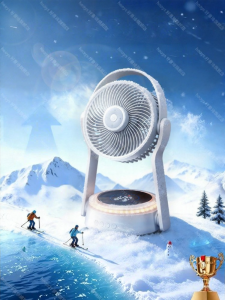 HOOYS | Portable Cooling USB Fan Long Battery Life Strong Wind Quiet Operation