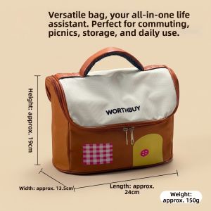 WODEBAIHUI | Double Zipper Portable Insulated Bag