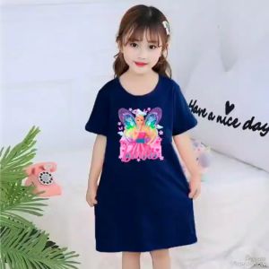 Dress Anak Perempuan Kekinian BARBIE GIRL Usia 1-10 Thn