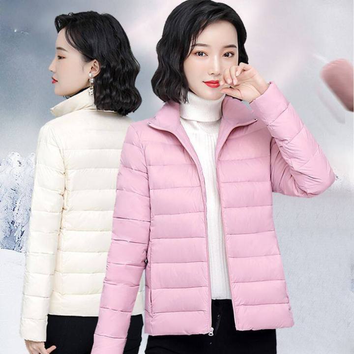 Ultra Light Down Jacket Women 2022 Winter New Slim Fit Short Cotton Coat Plus Size Korean Casual Trend Solid Color Cardigan Cotton Jacket for Women Lazada