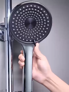 ฝักบัวอาบน้ำ หน้าปัดกว้าง แรงดันน้ำสุง พร้อมส่ง ชุดสีเทา