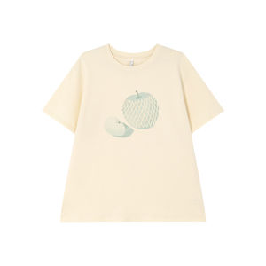 Casual Round Neck Printed Drop Shoulder Short Sleeve T-shirt