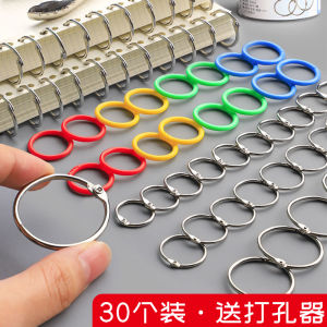 Detachable Plastic And Metal Ring Binder Clips for DIY Binding Loose Pages Cards Documents Random Open Ring Office Supplies