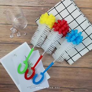 Long Handle Cup Brush Multipurpose BPA-Free No Dead Angle Cleaner for Glass Bottle Milk Bottle Tea Cup Kitchen Cleaning Scrubber
