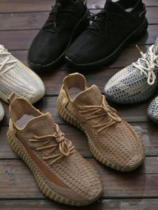 Couples Breathable Fly Knit Coconut Sports Low Top Casual Shoes Running Shoes Fashionable Spring Summer Men Women Shoes