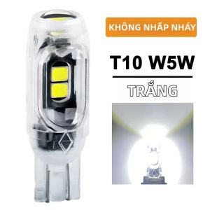 2/4/10/20 Chiếc T10 W5W Đèn Flash LED Nhấp Nháy Bóng Đèn 12V 2835-5SMD Trắng Cho Nội Thất Ô Tô Mái Vòm Bản Đồ Thân Cây Biển Số Bên Đèn