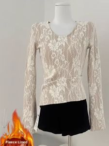 chaqi | Self Heating Warm Velvet Lace Underwear Top