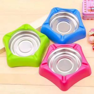 Asbak Bintang Kotak Bulat Stainless Steel Warna