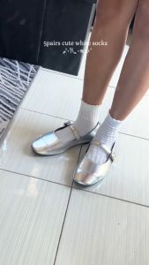 5 Pairs Women Lolita JK Japanese Korean Style Long Socks Casual Socks Cotton Socks