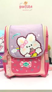 Pintera - Tas Sekolah Anak Perempuan TK SD Ransel Besar Rabbit Kelinci Free Gantungan Kunci - Mocan
