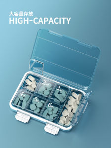 Large Capacity Seven Day Portable Pill Organizer with Meal Reminders Sealed Moisture Proof Medicine Box Daily Dosage Splitter