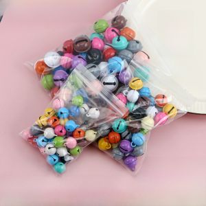 Colorful round Bell DIY Pet Accessories Candy Painted Keychain Charms Fashionable Jewelry Supplies Fresh out New Item
