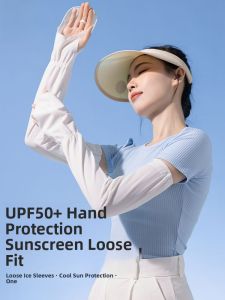 MiiOW | Womens Ice Silk Sun Protection Sleeve Gloves Long Length Breathable Arm Protector For Cycling And Driving In Summer