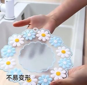 SG Stock Coaster Set Silicone Anti-Skid Insulation Pad for Cup Bowl Pot Table Placemat Christmas Exchange Gift Ideal