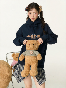 Gbiaior | Cartoon Print Hooded Couples Loose Sweater