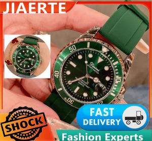 [Ladies Silicone Watch] Water Ghost Watch Green Watch Womens Personality Large Dial Couple Watch Yacht Master Mens and Womens Waterproof Calendar Luminous