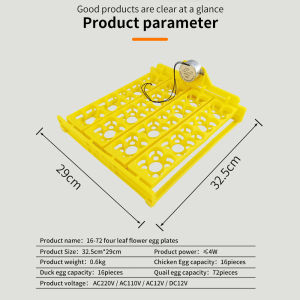 Full Automatic Eggs Incubator AC 220V Egg Turning Flower Egg Dish Eggs Tray Hatcher Poultry Egg Incubation Tool for Chicken Bird