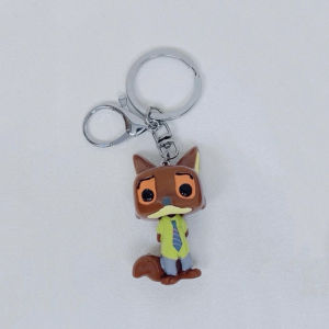 Cute Judy Fox Keychain Pendant Bag Pack Resin Material Cartoon Series Female Style Zootopia Creative Gift Small Fox Nick