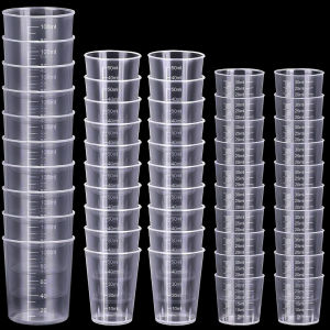 Transparent Plastic Laboratory Measuring Cylinder Set Durable and Accurate 10Ml/15Ml/20Ml/30Ml/50Ml/60Ml/100Ml/200Ml L