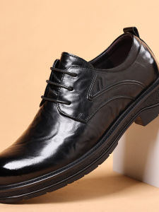Top Layer Leather Breathable Thick Soled Mens Leather Shoes