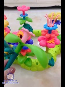 Bộ đồ chơi Cắm hoa - Vườn hoa thủ công cho bé Khu vườn trên mây Bé tập cắm hoa trang trí vali hoa