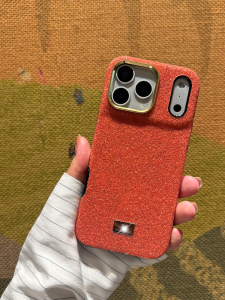 เคสโทรศัพท์ซิลิโคนหรูหราแบบครอบเต็มพร้อมเพชรประดับเพชรประดับเพชรแบบสะท้อนแสงสำหรับ Apple 17 pro Max สำหรับผู้หญิง