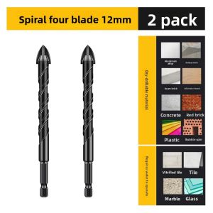 LECAN | High Hardness 4-Blade Impact Drill for Tile Glass and Cement Wall