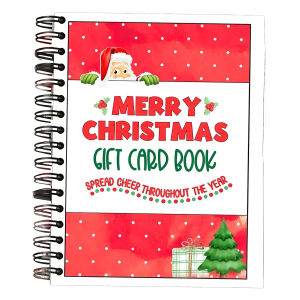 other | Festive Holiday Gift Card Book Spiral-Bound Xmas Card Holder Personalized Christmas Present for Family Friends Durable PVC