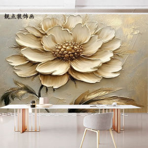 ผ้าติดผนังลายดอกไม้ 3 มิติ ไม่มีรอยต่อ วาดด้วยมือ หรูหรา โมเดิร์น สำหรับตกแต่งห้องนั่งเล่นและร้านอาหาร ผ้าติดผนังลายไม้