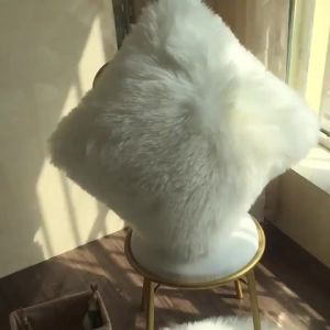 Long Hair Artificial Wool Pillow Cover