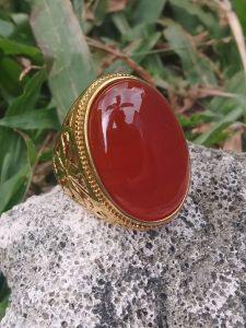 CINCIN BATU AKIK SULAIMAN MADU SIZE JUMBO ASLI 100% NATURAL
