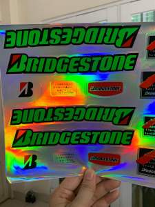 Bộ tem dán xe đạp Bridgestone chữ màu xanh hàng nhập Thái Lan chất lượng cao dành trang trí riêng cho dòng xe này tem màu sắc cực đẹp và bền giá bán cực tốt bán lẻ như bán sỉ