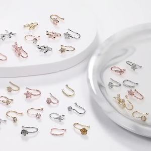 1pcs Hoop Clip On Nose Septum Ring for Women Men Steel Hinged Segment Clicker Daith Conch Piercings Cartilage Earring Jewelry
