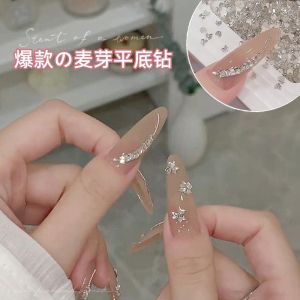 Nail Art Crystal Burr Flat Bottom Drill through White Splice Mini Strange Shape Drill Crystal Nail Decoration Accessories