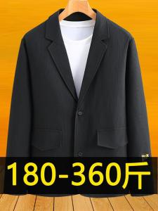 plus Size 350 Pounds Mens Casual Suit Jacket Spring Autumn Style Businesswear Polyester Fiber Long Sleeve Regular Fit