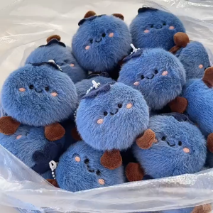 Móc Khóa Việt Quất Bông Mini Dễ Thương – Charm Treo Túi Xách Ba Lô Chìa Khóa LILA MKBLUE18