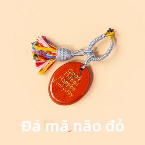 Móc Khóa Pha Lê Tự Nhiên Khắc Chữ Những Điều Tốt Đẹp Xảy Ra Mỗi Ngày Mặt Dây Chuyền Tua Rua Đá Năng Lượng Tích Cực Quà Tặng Trang Trí Túi Xách