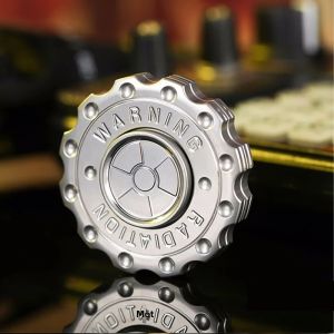 Cảnh Báo Bức Xạ Fidget Clicker Spinner EDC Gear Hand Spinner Kim Loại ADHD Lo Âu Đồ Chơi Giải Tỏa Căng Thẳng Cho Người Lớn