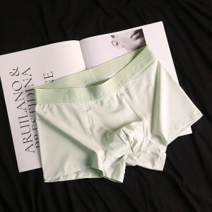 Men Underwear Boys Modal Cotton Plaid Breathable Boxers Minimalist Letters Boxer Mid Waist Shorts