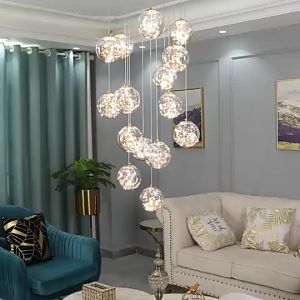 Stair long chandelier dining room pendant lamp living room bedroom indoor decorative ceiling lamp