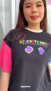 Oversized Crop Top / Kaos Baggy Half - GOOD DAYS - NAOTEE KAOS