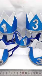 1pcs 1 2 3 Boy Birthday Hat Birthday Crown Birthday Party Decoration Hat Photo Props Baby Shower 1st 2nd 3rd Birthday Supplies