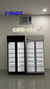 Imax 2 Door Display Chiller With NON-HEATER Glass l Meat Fruit Vegetable Flower Cake l 658L