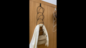 NACHUAN 4 LV Baseball Cap Bag Rack Hat Holder Rack Home Organizer Storage Door Closet Hanger Robe Hooks(Black)