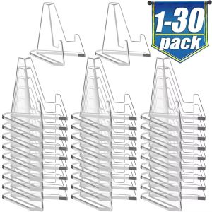 🔥Hot 30/1Pcs Acrylic Display Holder Transparent Triangle Commemorative Coin Small Photo Fram Card Holder Rack Phone Stand Home Decor