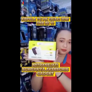 HK Kepala Travel Charger D102 20W PD USB-C Isi 10