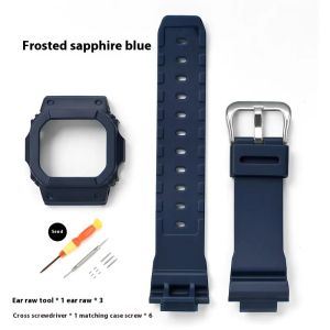 Resin Rubber Band Watch Case for Casio G-shock DW-5600 GW-M5610 GW-B5600 Men Protective Bezel Replace Bracelet Strap